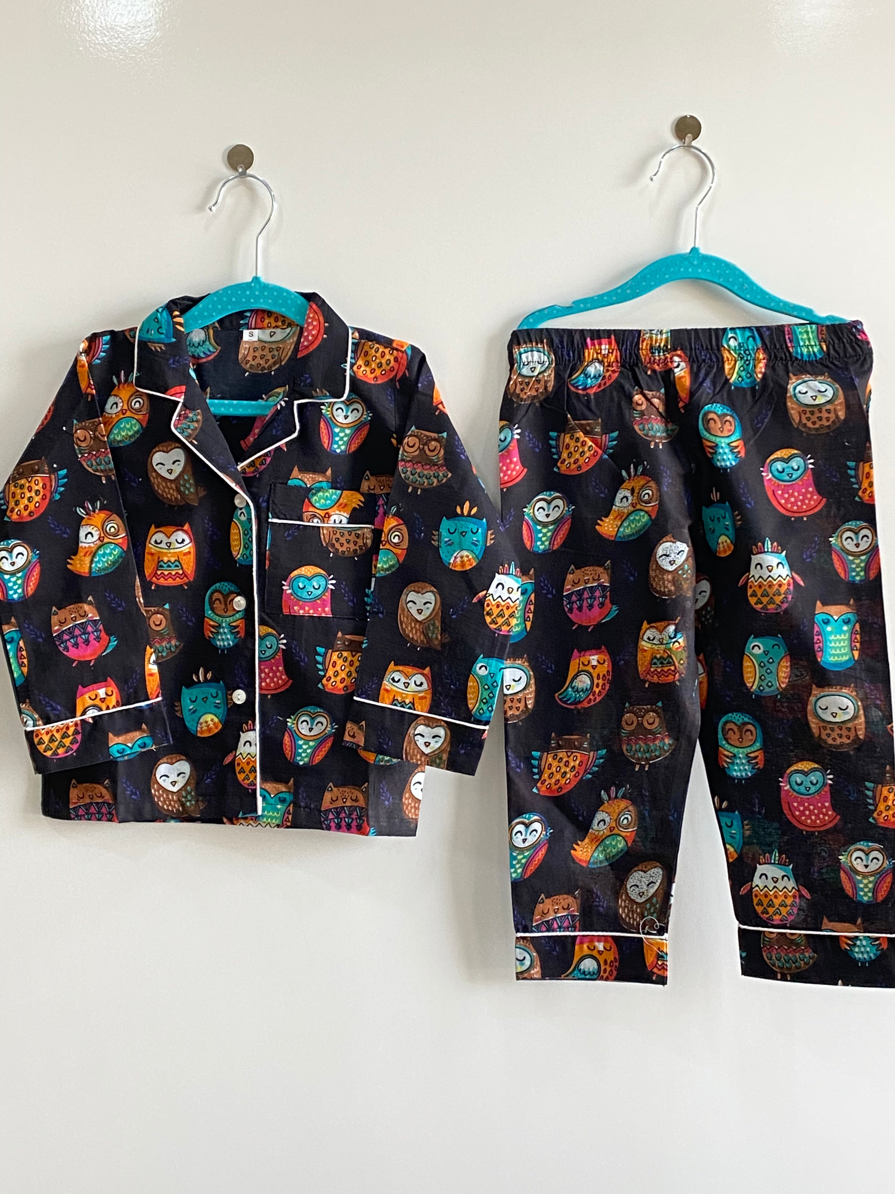 Black Owl Kids Night Suit Set