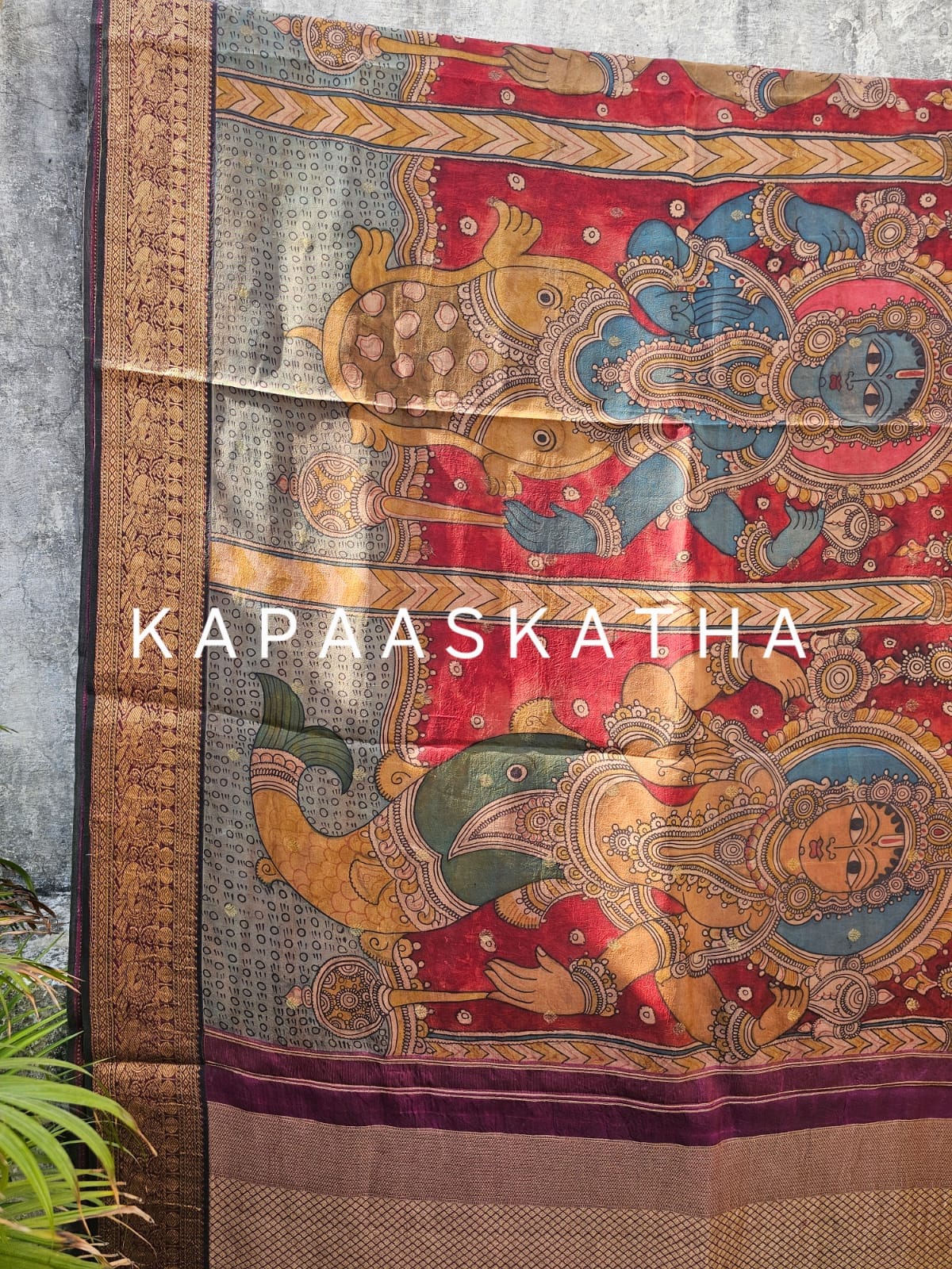 indian-dashavtara-kanchipattu-pure-kanjivaram-silk-kalamkari-saree