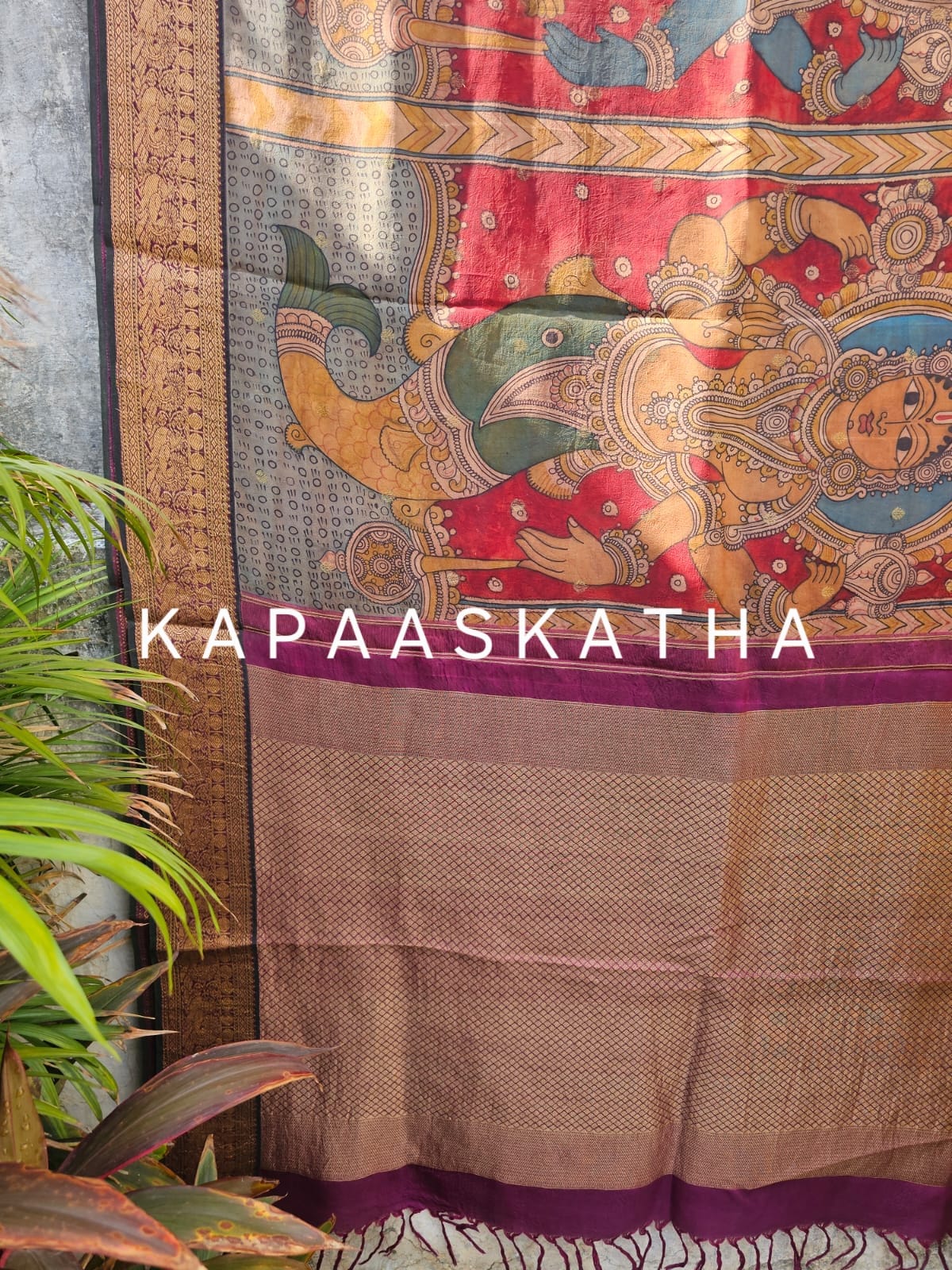 indian-dashavtara-kanchipattu-pure-kanjivaram-silk-kalamkari-saree