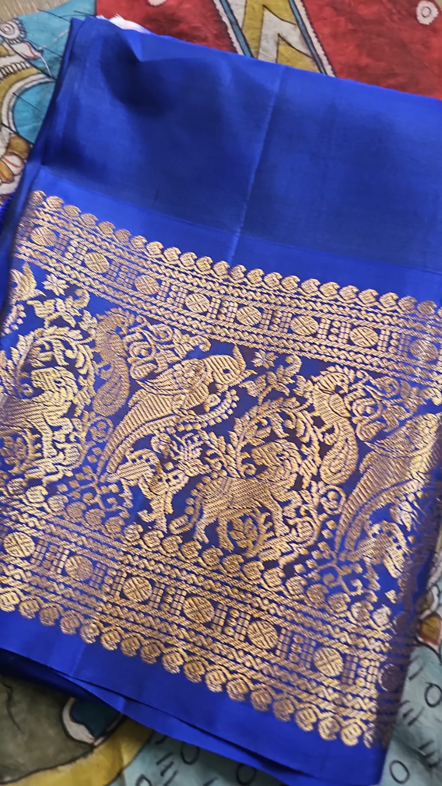 Authentic Kalamkari Kanjivaram Silk Saree | Kapaas Katha