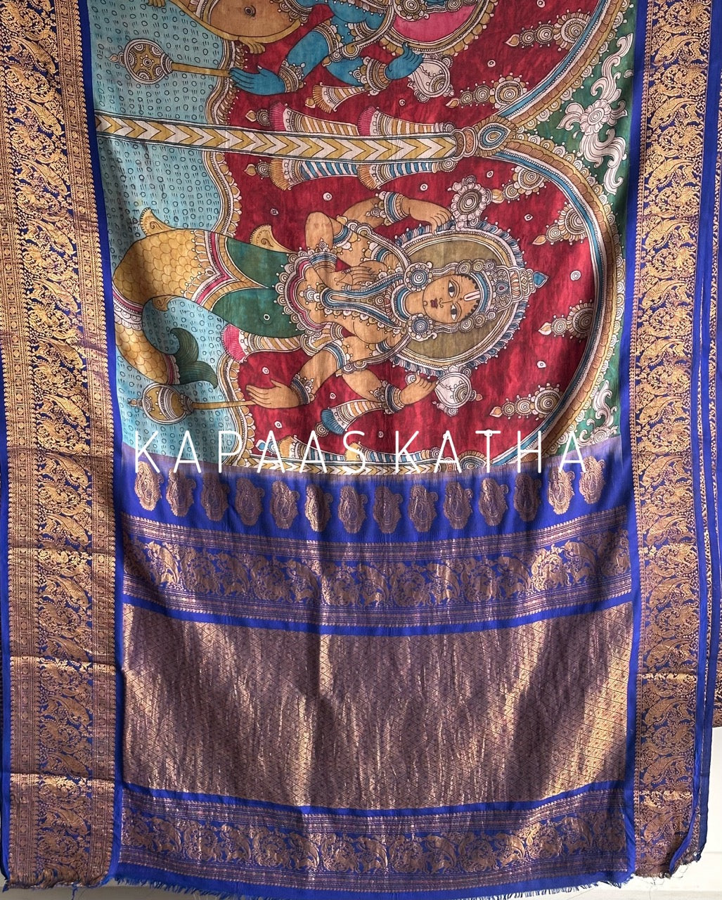 indian-mythology-dashavtaram-theme-pure-kanjivaram-silk-kalamkari-saree