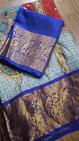 Authentic Kalamkari Kanjivaram Silk Saree | Kapaas Katha