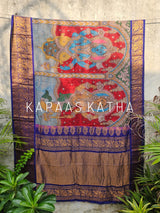 Authentic Kalamkari Kanjivaram Silk Saree | Kapaas Katha