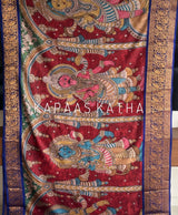 indian-mythology-dashavtaram-theme-pure-kanjivaram-silk-kalamkari-saree