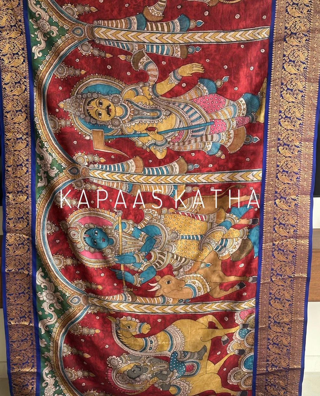 indian-mythology-dashavtaram-theme-pure-kanjivaram-silk-kalamkari-saree