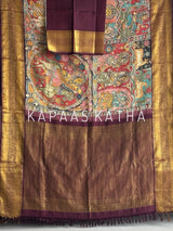 itihaasa-katha-handloom-kalamkari-kanjivaram-silk-saree