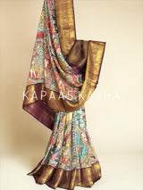 itihaasa-katha-handloom-kalamkari-kanjivaram-silk-saree
