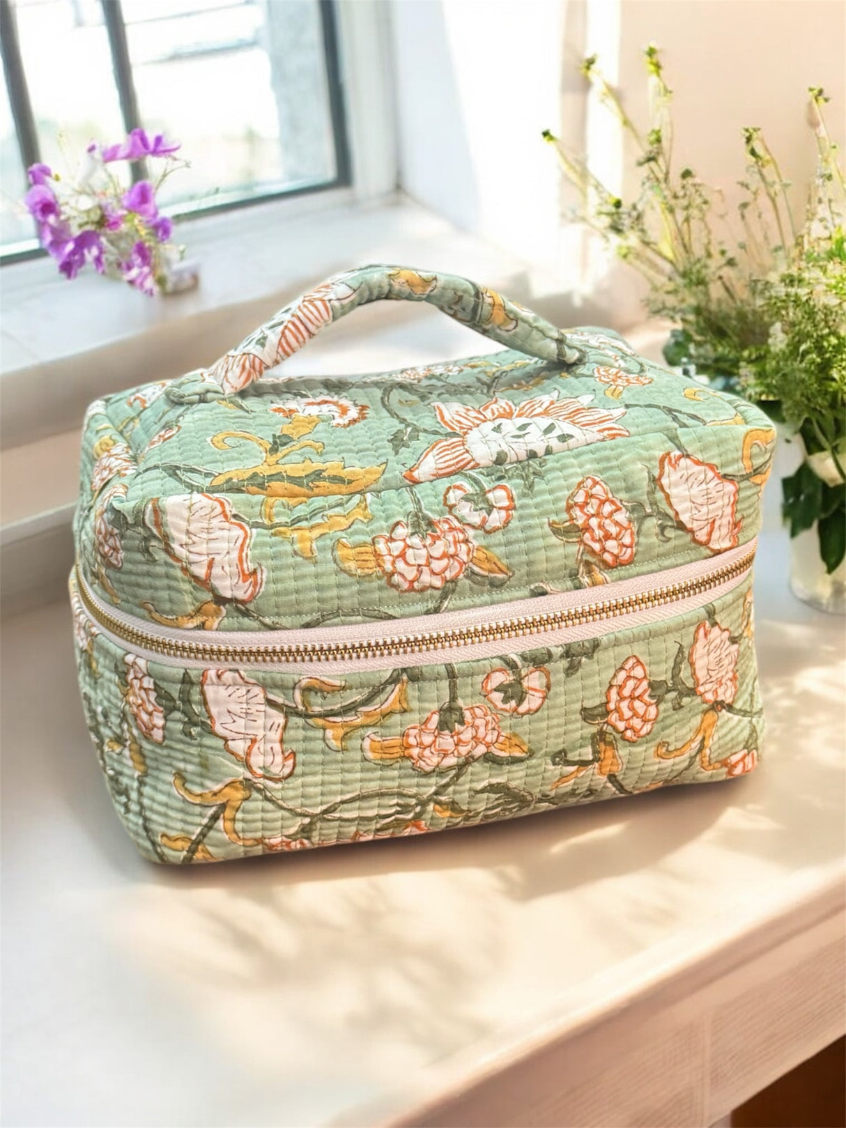 jaipur-cotton-cosmetic-organizer-with-floral-pattern