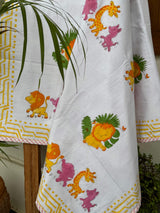 mulmul cotton simba safari animal print kids layered blanket lightweight breathable sustainable retail wholesale