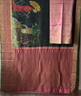 japanese-theme-pure-silk-kanchipattu-kalamkari-saree