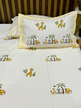 jungle-theme-king-cotton-bedsheet-full-view