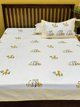 jungle-theme-king-cotton-bedsheet-side-view