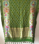 jungle-theme-pure-banarasi-georgette-meenakari-bandhani-dupatta