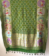 jungle-theme-pure-banarasi-georgette-meenakari-bandhani-dupatta