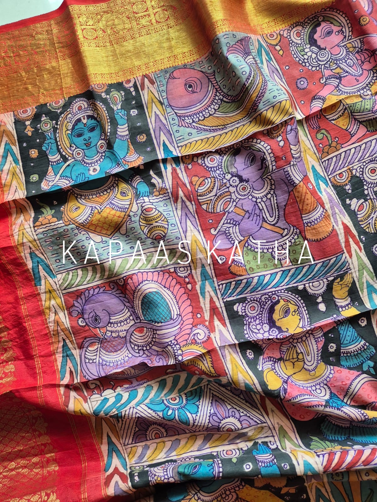 kalamkari-kanjeevaram-silk-dupatta-silk-memoir