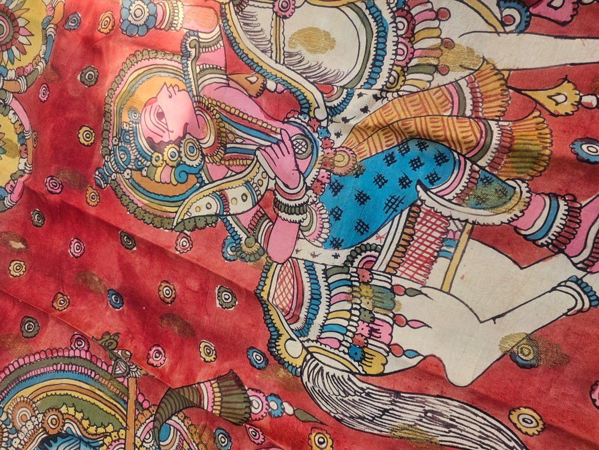 kalamkari-kanjivaram-silk-saree-divine-art-inspired