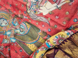 kalamkari-kanjivaram-silk-saree-divine-art-motifs-design