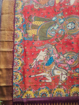 kalamkari-kanjivaram-silk-saree-featuring-divine-art