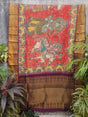 kalamkari-kanjivaram-silk-saree-with-divine-motif-artwork
