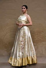 Limited Edition Kanjivaram Silk Lehenga with Pure Silk Paithani Dupatta