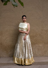 Limited Edition Kanjivaram Silk Lehenga with Pure Silk Paithani Dupatta