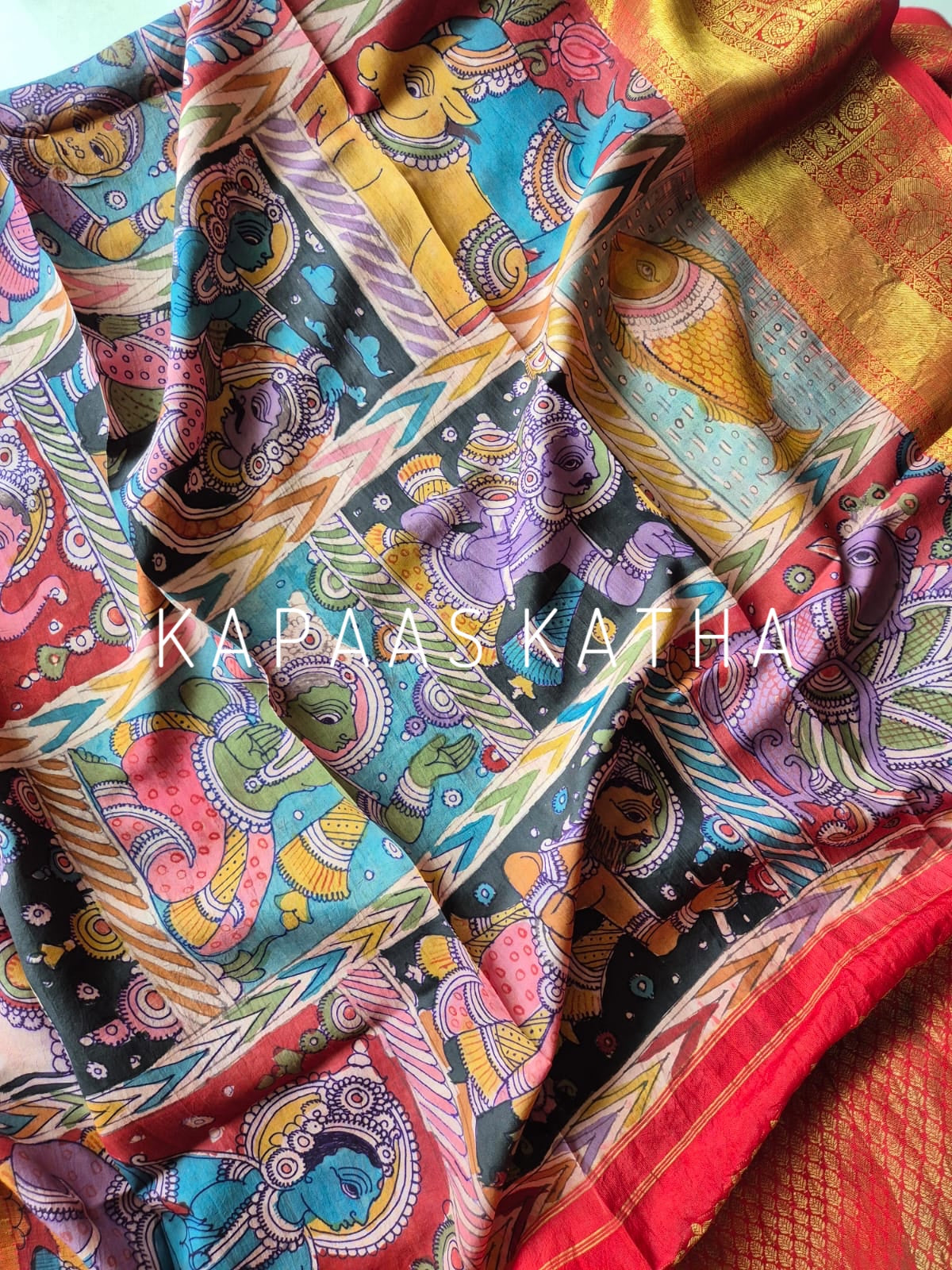 kanjeevaram-silk-dupatta-kalamkari-silk-memoir
