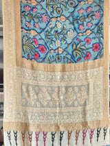 karigari-guldasta-pure-banarasi-georgette-kalamkari-saree-with-lucknow-hand-chikankari