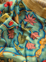 karigari-guldasta-pure-banarasi-georgette-kalamkari-saree-with-lucknow-hand-chikankari