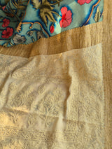 karigari-guldasta-pure-banarasi-georgette-kalamkari-saree-with-lucknow-hand-chikankari