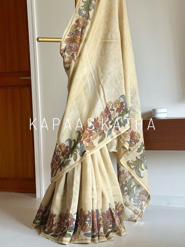 kathaangana-chanderi-cotton-silk-kalamkari-saree