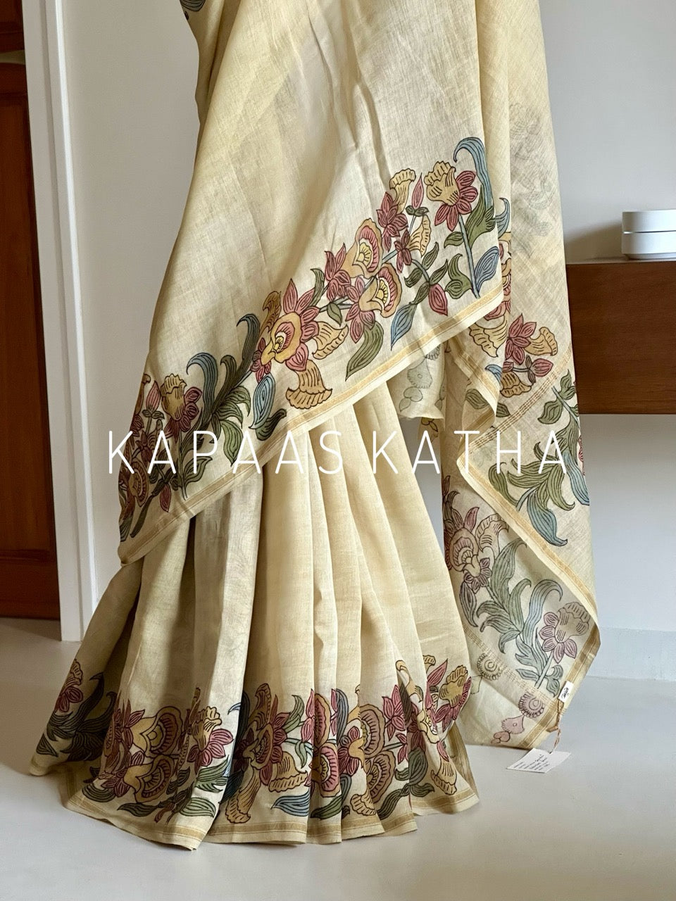 kathaangana-chanderi-cotton-silk-kalamkari-saree