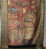 krishna-leela-theme-pure-kanjivaram-silk-kalamkari-saree