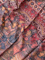 krishna-theme-mulberry-silk-kalamkari-saree-pleats-detail