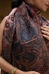 krishna-theme-mulberry-silk-kalamkari-saree-side-view