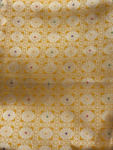Kumudini - Kesar Mustard Yellow Handloom Munga Silk Bandhani Saree