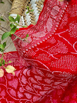 leaf_pattern_red_bandhani_dupatta