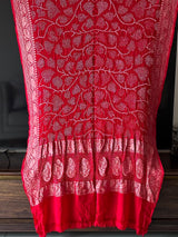 leaf_pattern_red_bandhani_dupatta