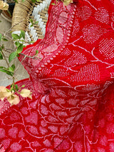 leaf_pattern_red_bandhani_dupatta