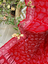 leaf_pattern_red_bandhani_dupatta