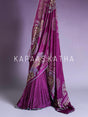Kapaas Katha presents Leher Grandeur Pure Gajji Silk Bandhani Saree, draped in wave-like bandhani artistry & pure silk grandeur. Shop now!