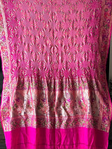 Very Exclusive Light and Dark Pink Pure Banarsi Georgette Meenakari Bandhani Dupatta