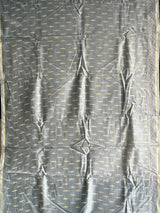 Light Grey Handblock Print Chanderi Cotton Silk Saree