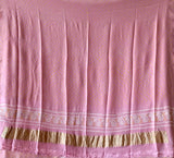 Light Pink Colour Pure Banarsi Gerogette Bandhani Saree