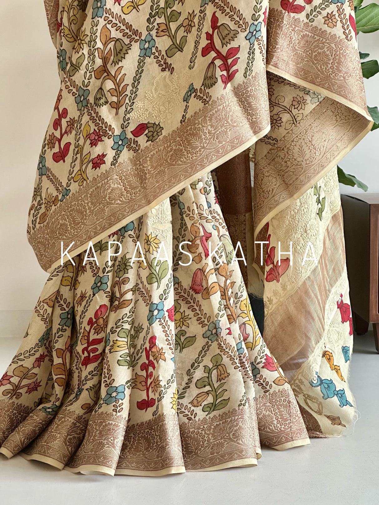 lightweight-chanderi-silk-kalamkari-style