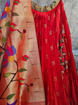 limited-edition-kanjeeveram-silk-brocade-lehenga-with-tissue-silk-paithani-dupatta