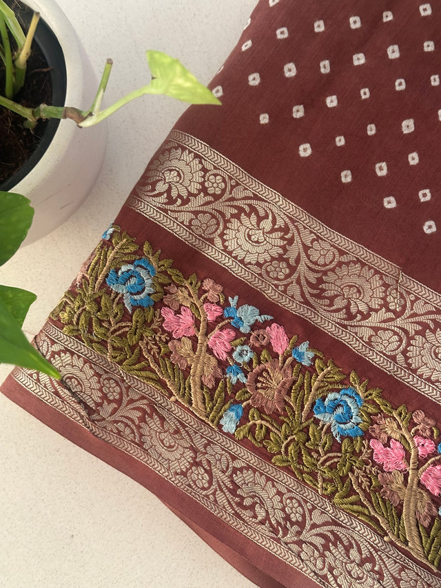 luxe-heritage-chiniya-silk-bandhani-saree