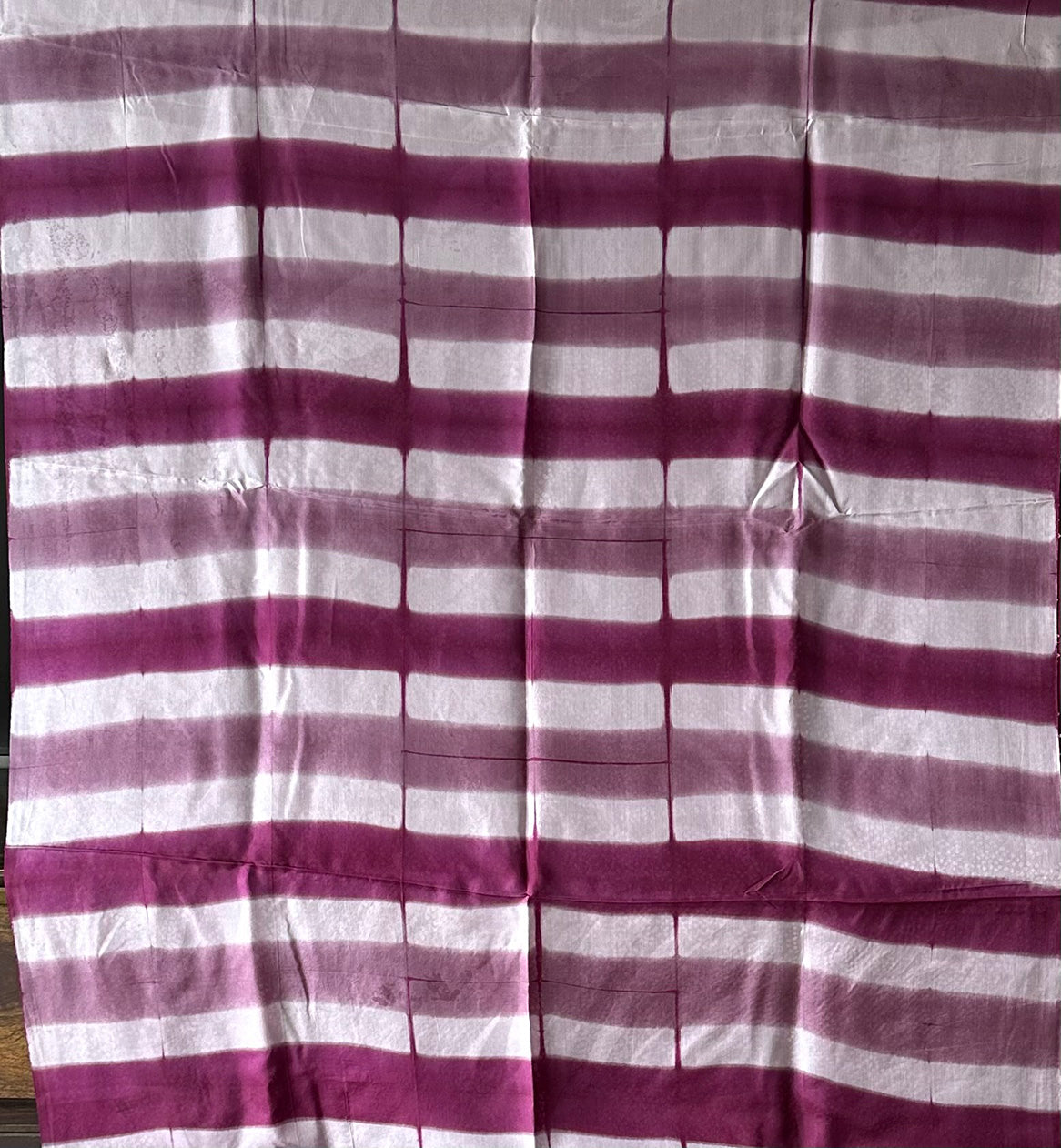 Habotai Silk Clamp Dye Bandhani Saree in Shades of Magenta