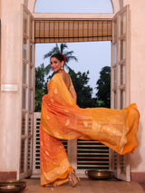 mango-yellow-orange-banarasi-chiffon-georgette-bandhani-saree