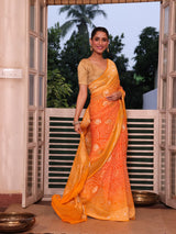 mango-yellow-orange-banarasi-chiffon-georgette-bandhani-saree