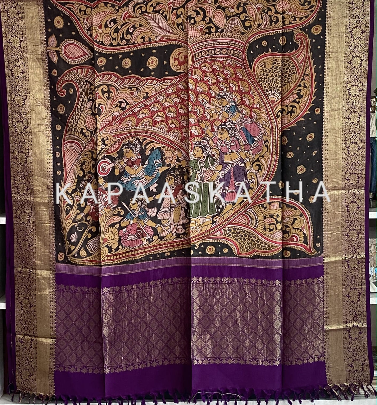 matsya-gopika-kanchipattu-kalamkari-dupatta-fish